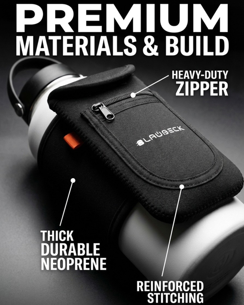 BLAUBECK Magnetic Water Bottle Sleeve & Phone Holder — Hands-Free at the Gym