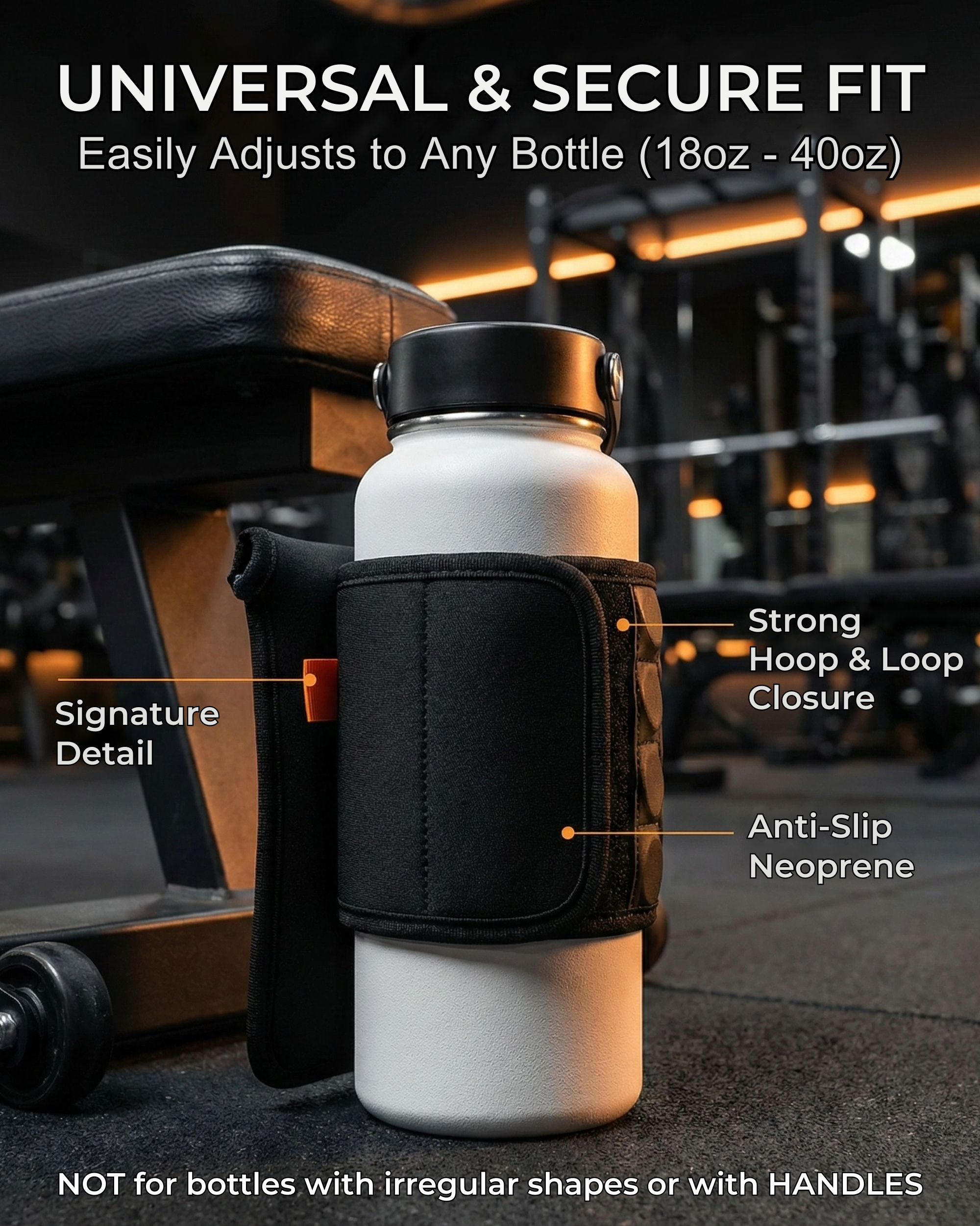 BLAUBECK Magnetic Water Bottle Sleeve & Phone Holder — Hands-Free at the Gym