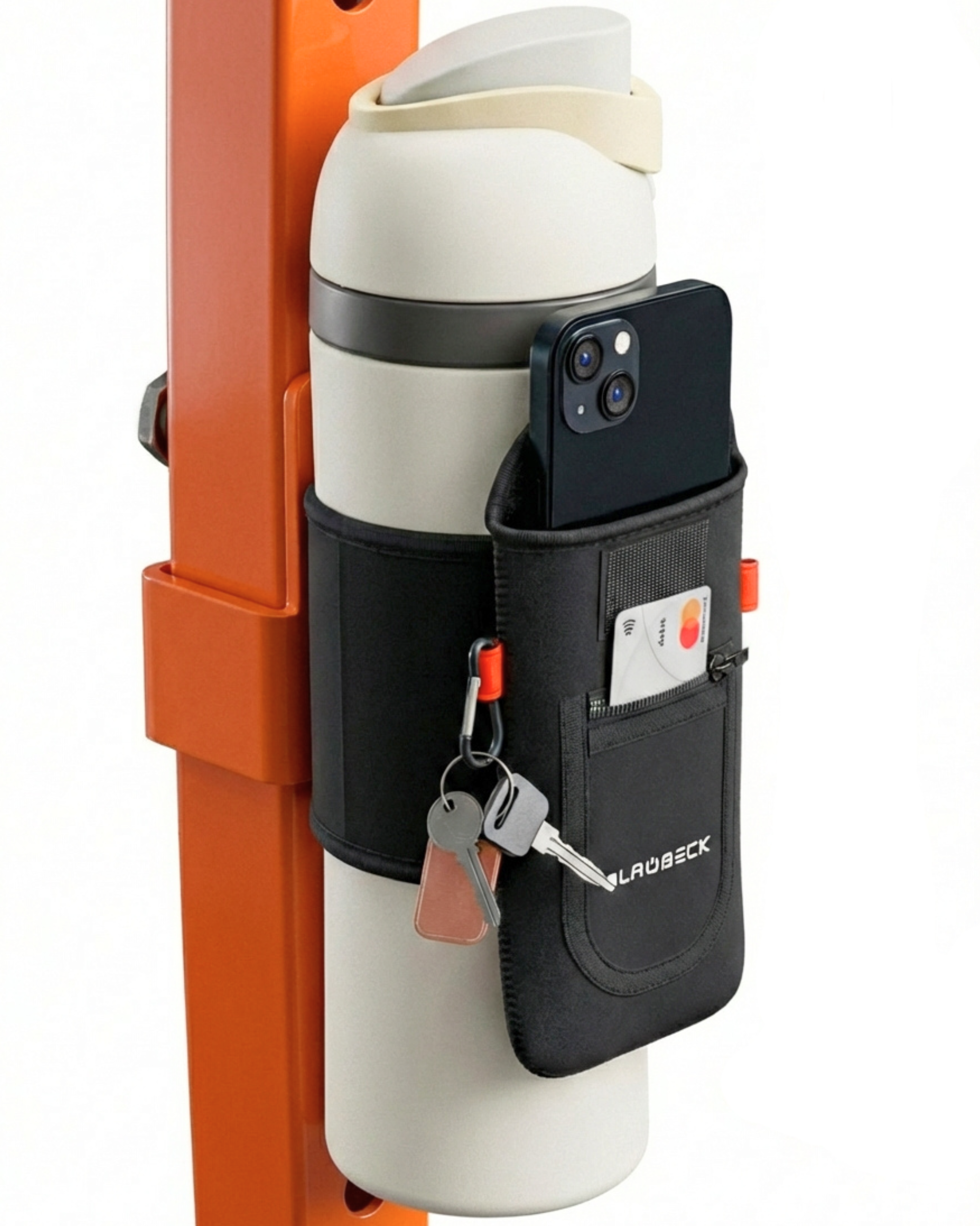 BLAUBECK Magnetic Water Bottle Sleeve & Phone Holder — Hands-Free at the Gym
